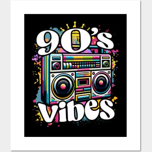 90s Vibe Boombox Music Posters and Art